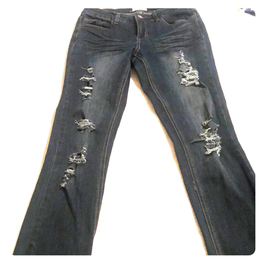 Mind Code distressed skinny jeans